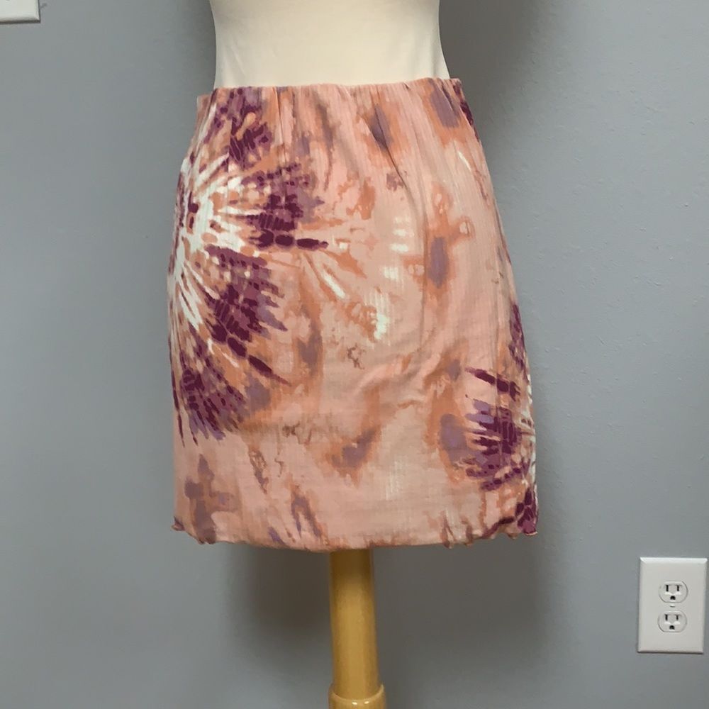 Peach Tie Dye Skirt XS S M L XL New - Picture 3 of 3